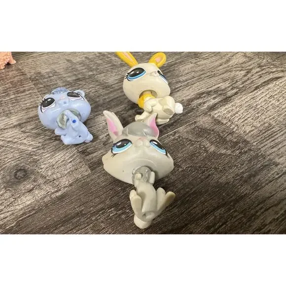 Lot Of Littlest Pet Shop (11) Bunnies Rabbits Glitter Hedgehog Sparkle Baby - Picture 5 of 16